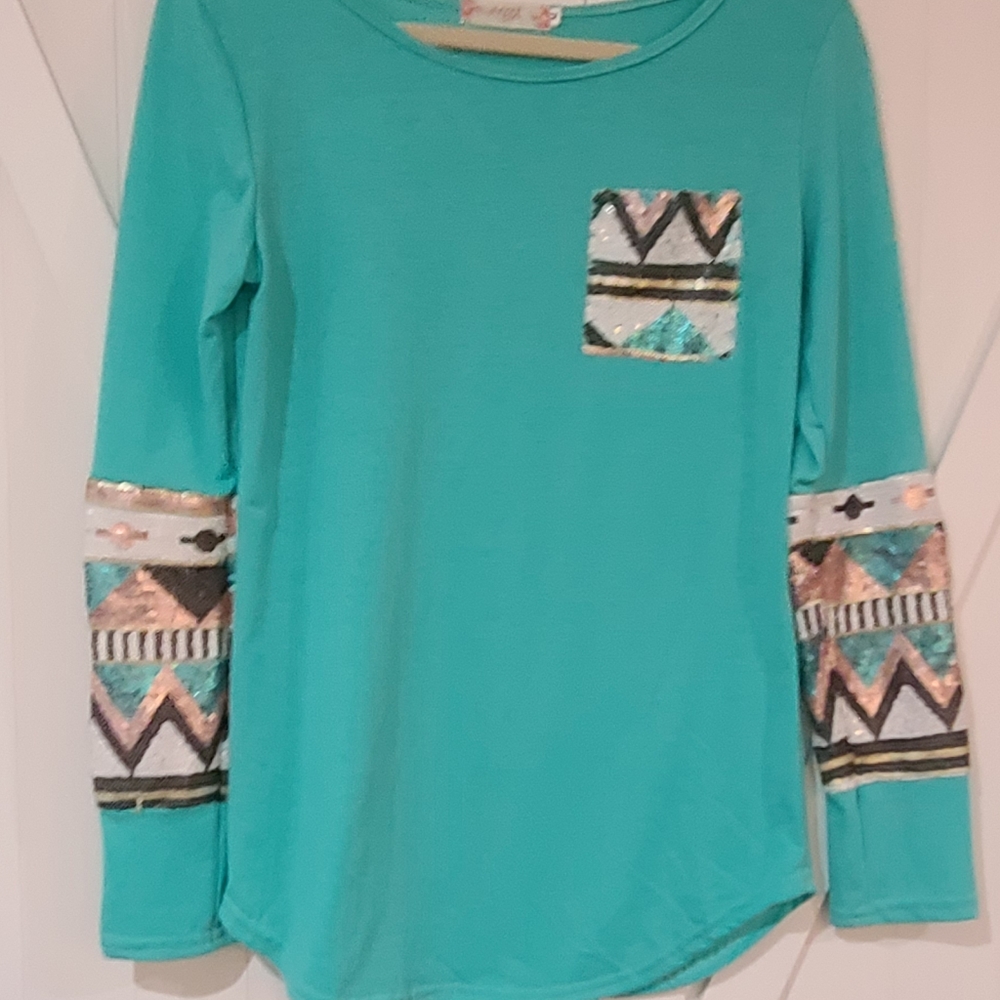 Teal long-sleeve
